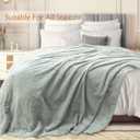 TOONOW Fleece Blanket Super Soft Cozy Throw Blanket 50" x 60", Lightweight Fuzzy Comfy Textured Flannel Blanket Warm Plush Throw Blankets for Couch, Sofa, Bed, Mirage Gray