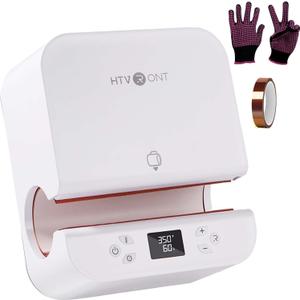 HTVRONT Auto Tumbler Heat Press Machine - Mug Heat Press Heat Up Fast & Even, Professional Tumbler Press High-Security for 2.95"-3.18" Sublimation Tumblers, Cups, Glasses and Mugs, White