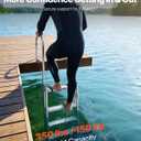 VEVOR Retractable Dock Ladder, 5 Steps, Aluminum Alloy Pontoon Boat Swim Ladder, with Non-Slip Wide Steps, 350 lbs Weight Capacity, Adjustable Height, for Lake Swimming, Pool, Boat, Marine Boarding