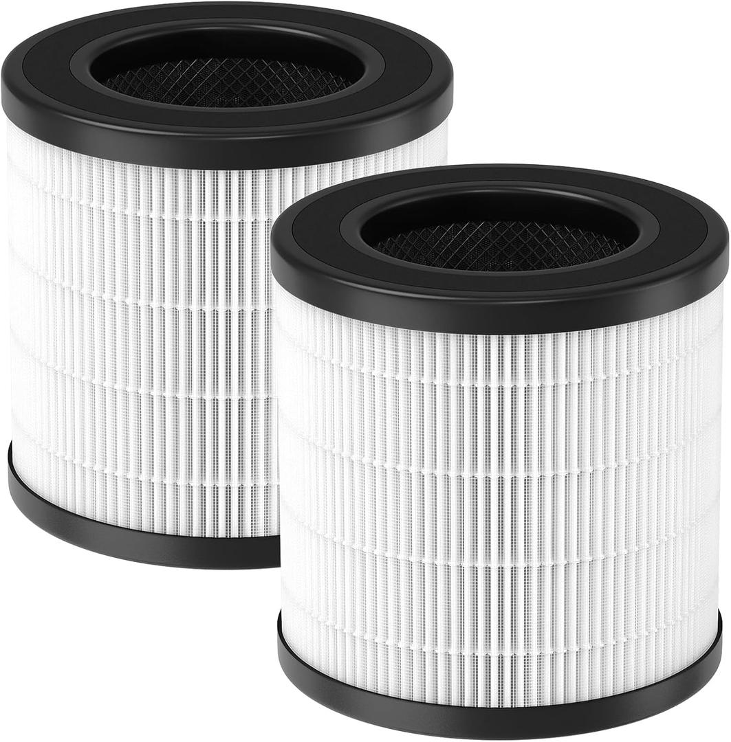 PU-P05/AC201B Replacement Filter Compatible with FULMINARE PU-P05 Air Purifier and Purivortex AC201B Air Purifier, 3-in-1 H13 True HEPA and Activated Carbon Filter, 2 Pack