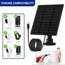 Solar Panels for Ring Camera Outdoor (New Generation) 5W 5V Solar Panel Charger with USB-C&Plug for Spotlight Cam Plus&Stick Up Cam Pro.Waterproof IP65 360Adjustable 2M Cable (Black, 3)