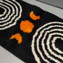 Boho Bathroom Rugs Cute Bohemian Bath Rug Non-Slip Microfiber Abstract Bath Mat for Bedroom Small Carpet Farmhouse Decor Soft Funny Black Washable Rugs for Kitchen Entryway/Washbainy/Shower 16x24 inch