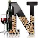 Wine Letter Cork Holder Art Wall Décor ~ Metal Letter Wine Cork Holder Monogram ~ Individual Wine Letter Cork Holders A Thru Z ~ Gifts for Wine Lovers ~ by HouseVines (N)