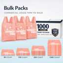 PINK Thank you bags, 100PCS T shirt bags, To Go Bags,Grocery bags, Reusable and Disposable,Perfect for Small Business,Take Out,Retails,11 inchx6 inchx21 inch(100),Large