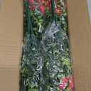 Grunyia Outdoor Artificial Flowers UV Resistant & Fade Proof, 12 Pack Realistic Fake Flowers for Garden, Patio, Lawn Decor - Weatherproof Plastic Plants (Rose Red)