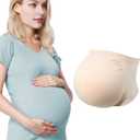 Fake Pregnancy Belly, Fake Pregnant Belly Memory Foam Artificial Baby Bump Costume for Tv Props Big Santa Belly Party, Medium(5-7Months)