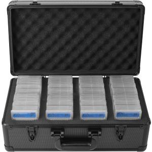 FunGuys Graded Card Storage Box, Trading Card Case for PSA Graded Pokemon, Sports Card Storage Boxes as PSA Holder, Baseball Card Slab Case Holder for Trading Cards (4 Row - 18 X 10 X 7 Inches, Black and Black) FunGuys Graded Card Storage Box, Trading Card Case for PSA Graded Pokemon, Sports Card Storage Boxes as PSA Holder, Baseball Card Slab Case Holder for Trading Cards (4 Row - 18 X 10 X 7 Inches, Black and Black)