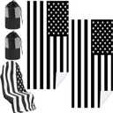 Hahafelt 2 Pack Car Seat Towel Covers with Storage Bag, 63 x 32 Inch Universal Non Slip Waterproof Sweat Protector for Car Truck, Gym Swimming Running, Machine Washable (Black White American Flag)