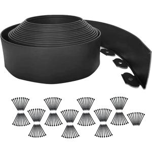 Landscape Edging 98FT,Garden Edging Borders Black [Extra Tall 4IN High] with 150pcs Plastic Stakes, Lawn Edging Flexible DIY Fence for Landscaping,Flower Bed,Grass,Gravel,Tree Surrounding