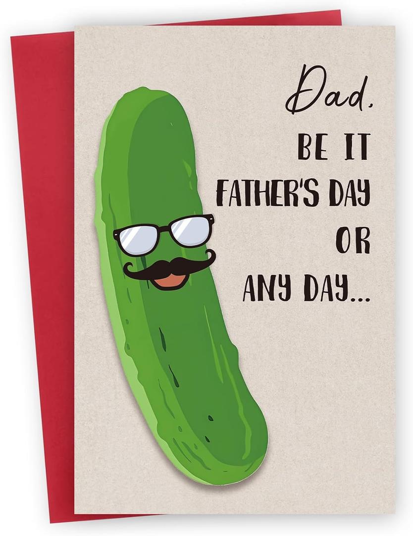 2 x Funny Father's Day Card, Happy Fathers Day Gift for Dad GrandpaHilarious Fathers Day Card from Daughter Son Kids