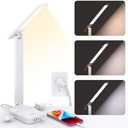 Power Strip with LED Desk Lamp, PD 30W Touch Desk Lamps, 4 Outlets 4 USB Ports(2 USB C) Small Desk Lamp 5FT Extension Cord Table Lamp for Home Office College Dorm Room Essentials Bedroom Bedside Study