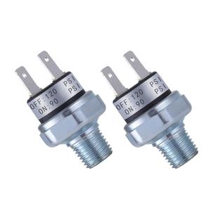 Air Pressure Switch, 90-120 PSI 1/4"-18 NPT DC 24V 12V (2 Pack, 90-120 psi)