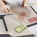 Double-Sided Stainless Steel Cutting Board (14x10In)  Metal Chopping Board for Kitchen, Easy to Clean, Dishwasher Safe, Durable & Hygienic