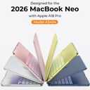 EooCoo for MacBook Neo Case 13 inch 2026 Model A3404 with A18 Pro chip, Lightweight Scratch Resistant Sturdy Hard Shell Protective Case Cover Laptop Accessories, Crystal Clear