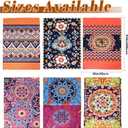 Bohemian Floral Kitchen Towels Set of 6 - Absorbent 24x16 Inch Dish Towels with Boho Mandala Design, Colorful Dish Cloths for Drying, Gift for Chef, Cook, Women, Housewarming & Hostess