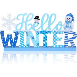 Super Football Party Decorations 2026 Wood Centerpieces 11.7x8.7inch Blue LX Pattern Super Football Centerpieces for Tables Home Office Table Topper Indoor Outdoor