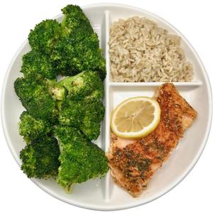 Divided Porcelain Plate 9-Inch Portion Control Plate for Balanced Eating Microwave & Dishwasher Safe, White