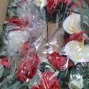 Cemetery Wreaths Decoration - Headstone Wreaths with Rose Camellia Daisy for Graves on 30 inch Tall Easel Stand, Spring Wreath for Front Door Decoration