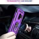 Androgate for Samsung Galaxy S9 Case with HD Screen Protectors, Military-Grade Metal Ring Holder Kickstand 15ft Drop Tested Shockproof Cover Case for Samsung Galaxy S9 (2018), Purple