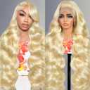 MCLOUD 30 Inch 613 13x6 Lace Front Wig Human Hair 200 Density Blonde Wig Human Hair 13x6 Blonde Body Wave HD Lace Frontal Wigs Pre Plucked for Women