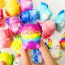 24 Pack Axolotl Slow Squishy Toys Soft Stress Relief Fidgets Toys for Kids Boys Girls Party Favors Novelty Prizes