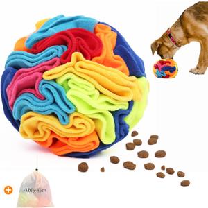 Snuffle Ball - Snuffle Ball for Dogs, Interactive Dog Toys to Keep Them Busy, Puppy Dog Puzzle Toy with Storage Bag Machine Washable (Medium)