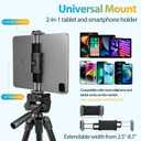 Aureday Phone Tripod Stand, 64 Extendable Cell Phone&Camera Tripod with Wireless Remote and Phone Holder, Aluminum iPad Tripod for Video Recording/Selfies/Live Stream/Vlogging