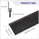 uxcell 2Pcs Door Brush Bottom Sweep H-Shape Aluminum Alloy Base with 5.9-inch PP Brush for Home, Industrial (35-inch L, Black)