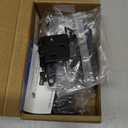 Ravinte 10 Pack (5 Pairs) 1/2" Overlay Cabinet Hinges, Self-Closing Semi-Concealed Face Mount, Matte Black Decorative Hardware with Door Bumpers for Kitchen & Cupboard Doors