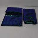 ShinyBeauty Iridescent Green Sequin Curtains 2 Panels 4x10ft Sequin Fabric Multicolor Fabric Liner Christmas Backdrop for Happy Birthday Backdrop10FT Backdrop Green Photography Background