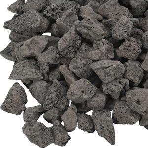 10 lbs Durable Black Lava Stones for Indoor Gas Fireplaces, Fire Pits, and Fire Pit Tables, Gas Fireplace Rocks, 0.8-1.2 Inch Fire Pit Stones for Outdoor Grills and Landscaping