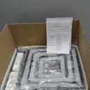 Modern LED Ceiling Light, Black Dimmable Flush Mount Ceiling Light with Remote Control, Acrylic Ceiling Lighting Fixture for Living Room Dining Room Kitchen Office Ceiling Lamp (Square)