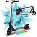 Foldable Electric Scooter for Kids, with Bright Front LED Lights,Shining Pedal, LED Display, Dual Brakes 150W Motor Kids Electric Scooter, UL2272 Certified