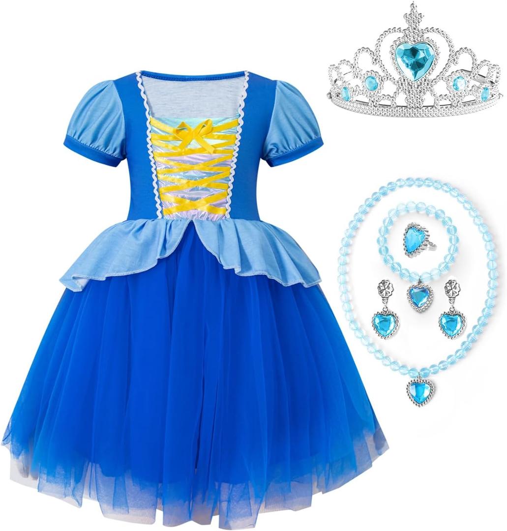 Little Girls Princess Costumes Halloween Birthday Party Fancy Dress Tulle Skirt With Accessories