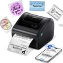 Bluetooth Shipping Label Printer, 4x6 Thermal Label Printer for Small Business - Compatible with Android, iOS, Windows and Mac, Widely Used for Amazon, Ebay, Etsy, Shopify, USPS, UPS,FedEx (Grey)