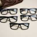 Eyekepper 5-pack Oversized Reading Glasses Square Large Frame Readers for Men and Women - Black +3.25