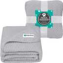 PetAmi Waterproof Dog Blanket, Leakproof Puppy Blanket for Medium Large Dogs, Furniture Sofa Couch Cover Protector, Fleece Pet Throw Indoor Cat Kitten, Reversible Washable Soft Plush, 40x60 Light Gray