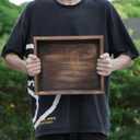 Aluminum Foil Pan Holder for 9x13 Disposable Baking Tin, Includes 1 Foil Pan- Handcrafted Wood Carrier for Food Containers - Party Supplies and Catering Server