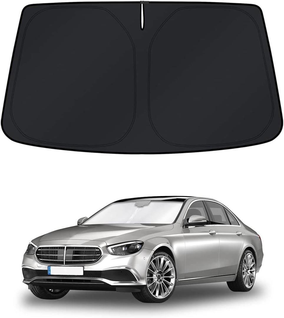 KUST Windshield Sun Shade for Mercedes-Benz S-Class 2015-2025 Window Accessories Shade Sun Visor Foldable Block UV Rays Keep Car Cooler