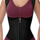 SHAPSHE Waist Trainer for Women, Tummy Control Sports Girdle, Workout Body Shaper with Adjustable Shoulder Strap Small