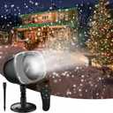 Christmas Snowfall LED Projector Outdoor, Waterproof Rotating Snow Projection Snow Decorative Projector Lights with Timer, Remote for Halloween Party, Wedding, Garden, Xmas Decoration