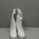 DREAM PAIRS Women's Mid Calf Gogo Boots Platform High Chunky Block Heel Square Toe Ankle Boots Size 7