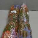 florisso Artificial Fall Flowers Fake Mums for Outdoor Autumn Decoration, 12 Bundles Faux Silk Orange Yellow Mums Daisy Look Real UV Resistant for Outside Home Porch Patio Planter (Fall-6multicolor), Set of 2