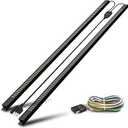 MICTUNING Triple Tailgate Light Bar Waterproof Plug-and-Play Aluminum Frame with 4-Way Flat Connector - Amber Sequential Turn Signal, Red Brake/Running, White Reverse Lights for Pickup Truck