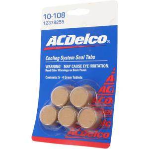 ACDelco GM Original Equipment 10-108 (12378255) Cooling System Sealing Tabs - 4 g (Pack of 5)