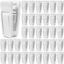 KISEER 40 Pcs Plastic Baby Hanger Clips Slim-line Finger Clips Set for Clothes Hanger Velvet Hanger (White)