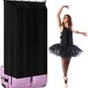 RunNico Three Sides Privacy Curtain for Dance Bag, Portable Dancer Changing Curtain with Storage Bag, Backstage Privacy Changing Room for Training Competition Outdoor Camping (Dance Bag Not Included)