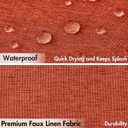 MIULEE 84" Long Scalloped Shower Curtain Linen Textured with 12 Metal Hooks Cute Extra Long Heavy Duty Washable Waterproof Cloth Curtains with Black Border for Bathroom Hotel Bathtub,Burnt Orange