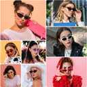 STORYCOAST Retro Cat Eye Sunglasses for Women Vintage 90S Trendy Small Frame Sun Glasses Skinny Oval Shades UV400 Protection Tortoise Frame-Gradient Brown Lens