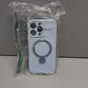 Upgraded 360 Spin for iPhone 14 Pro Max Silicone case with Invisible Stand, Soft Anti-Scratch Microfiber Lining Inside Phone Cover with Kickstand Rotatable for Women and Men, Blue